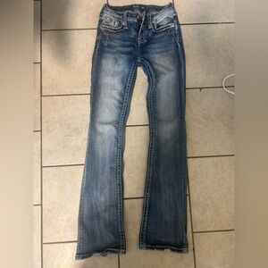 Miss Me Medium Wash Blue bootcut Jeans with Stud Accents